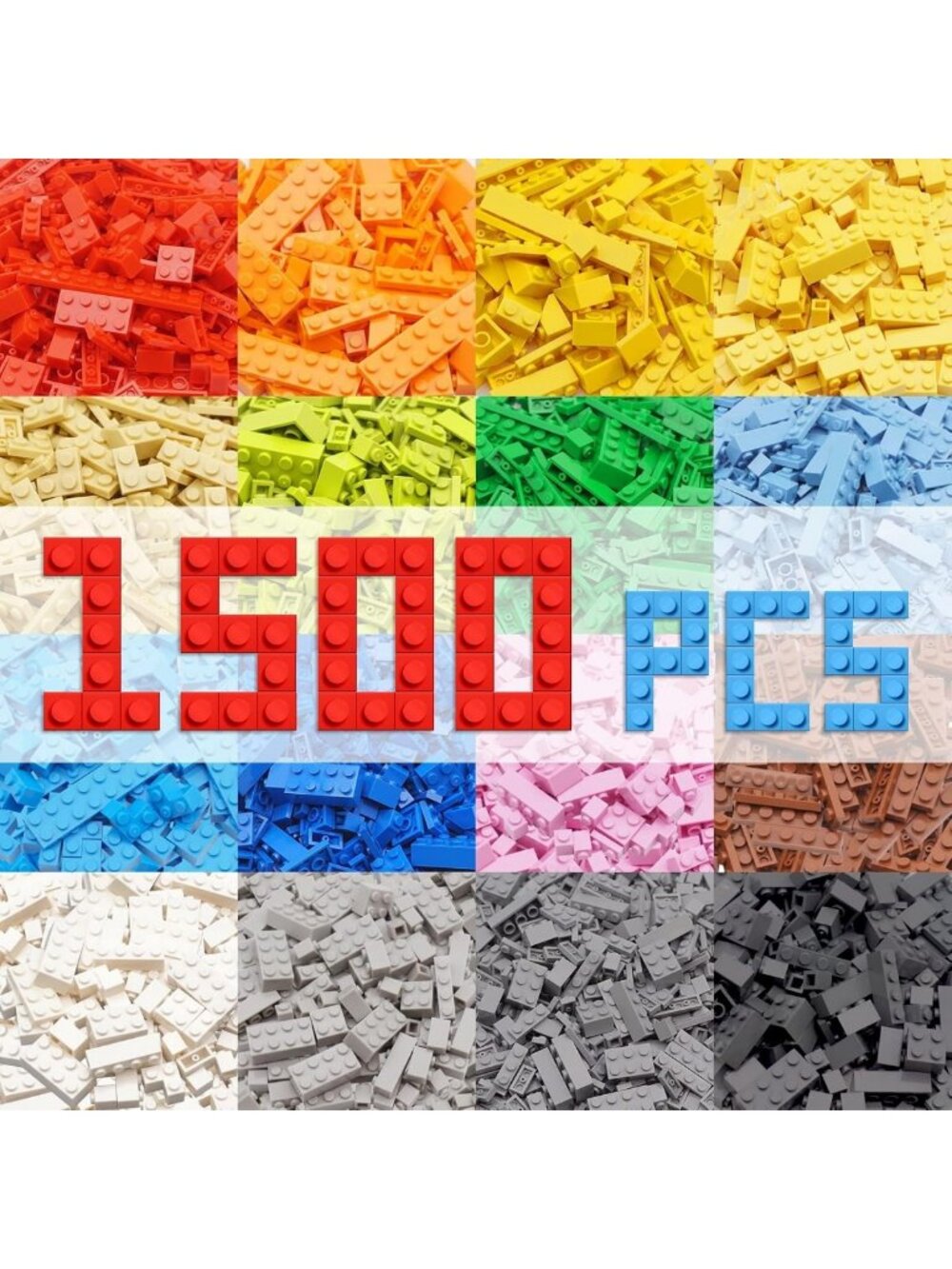 1500 Classic Building Bricks Set - STEM Educational Construction Toys for Ages